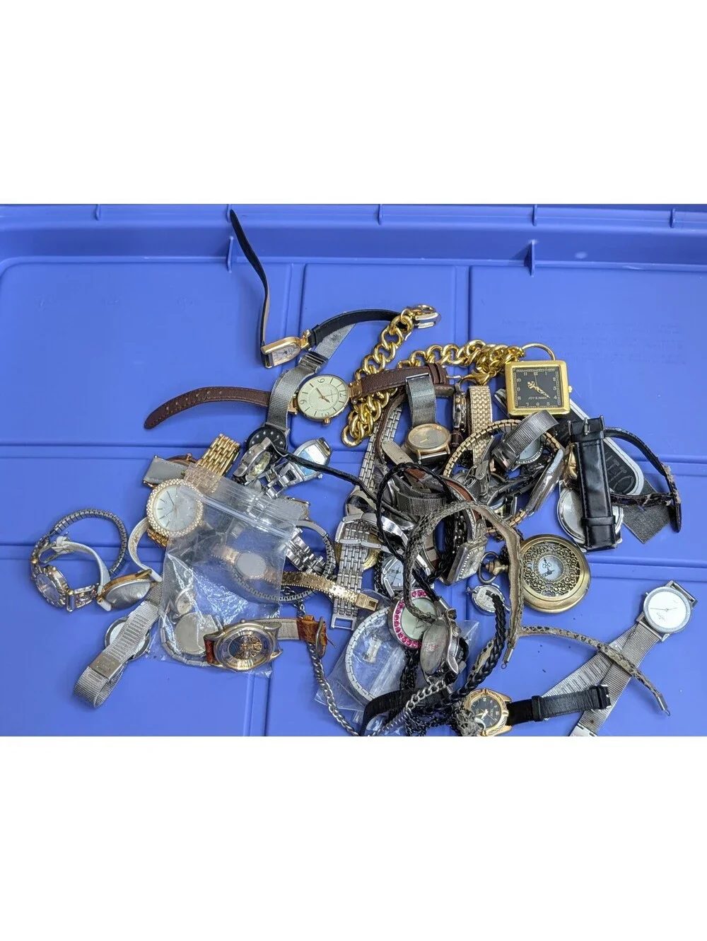 Vintage Watch Lot 2.78lb Skagen, Fossil, Anne Klein, Pocket Watches Repair/Parts